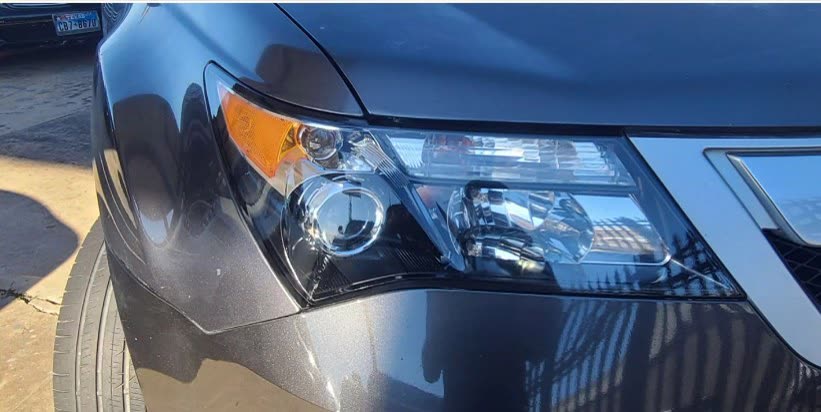 Acura headlight clear after restoration in Houston