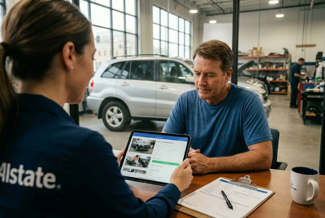 Insurance claim paperwork support at Houston collision center